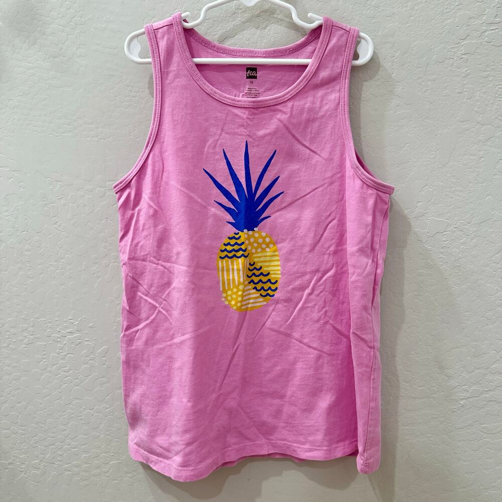 Tea Collection Pink Pineapple Tank Top